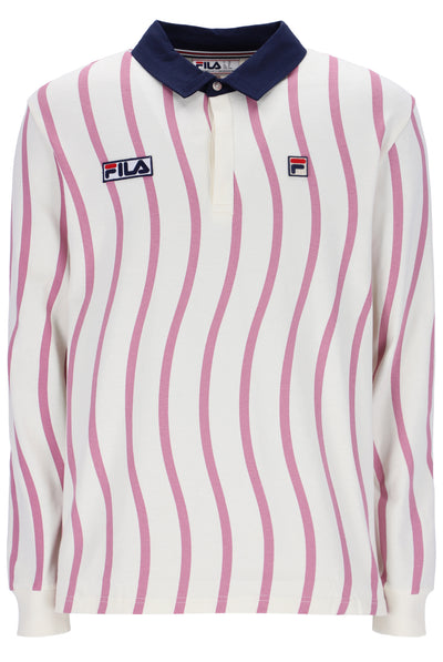 Fila white shop with pink stripe